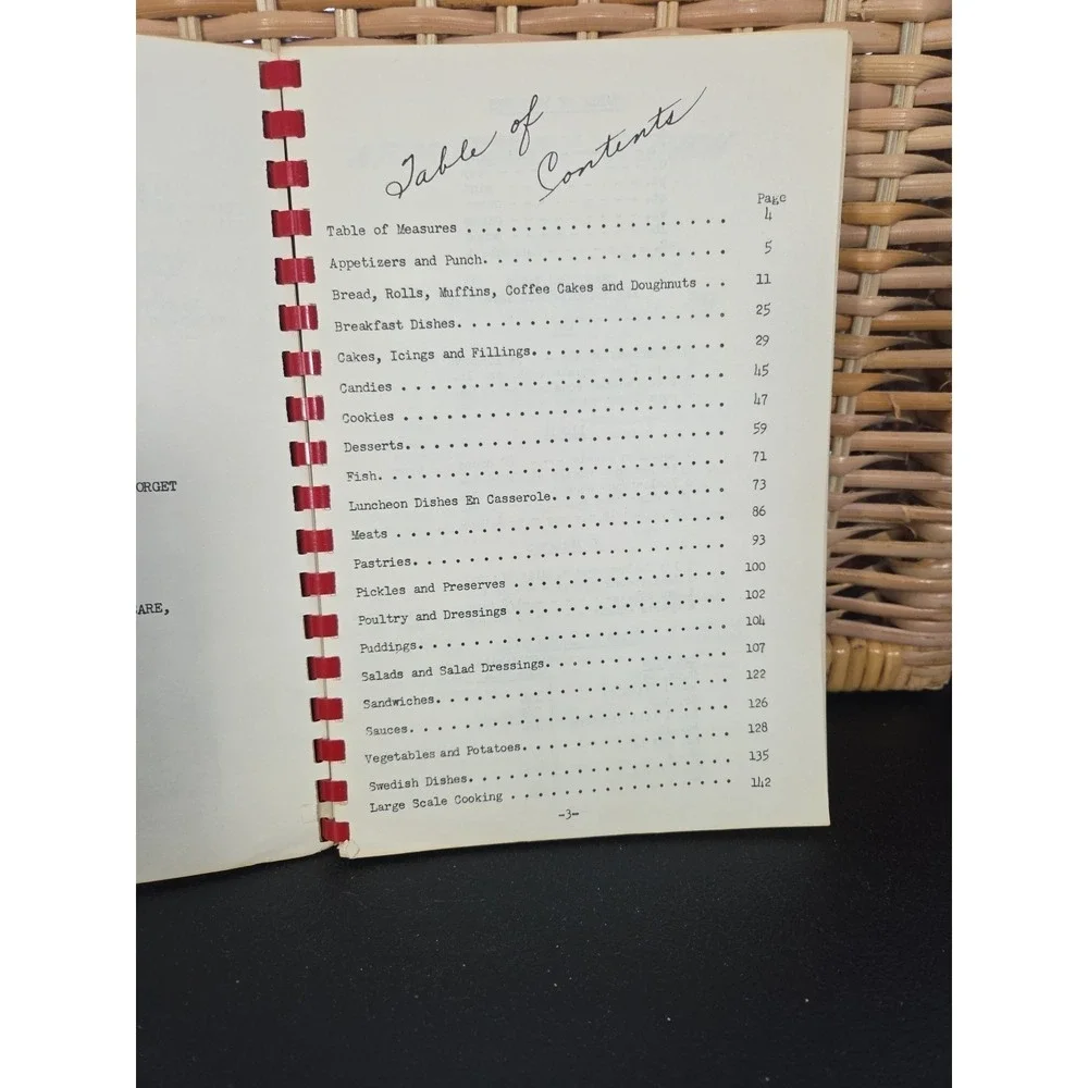 First Mission‎ Covenant Church Cookbook Rockford, Illinois 1959 Mary And Martha